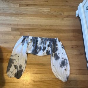 Hazel boutique off the shoulder tie dye top